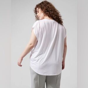 Athleta Women's Soft White Short Sleeve Tee